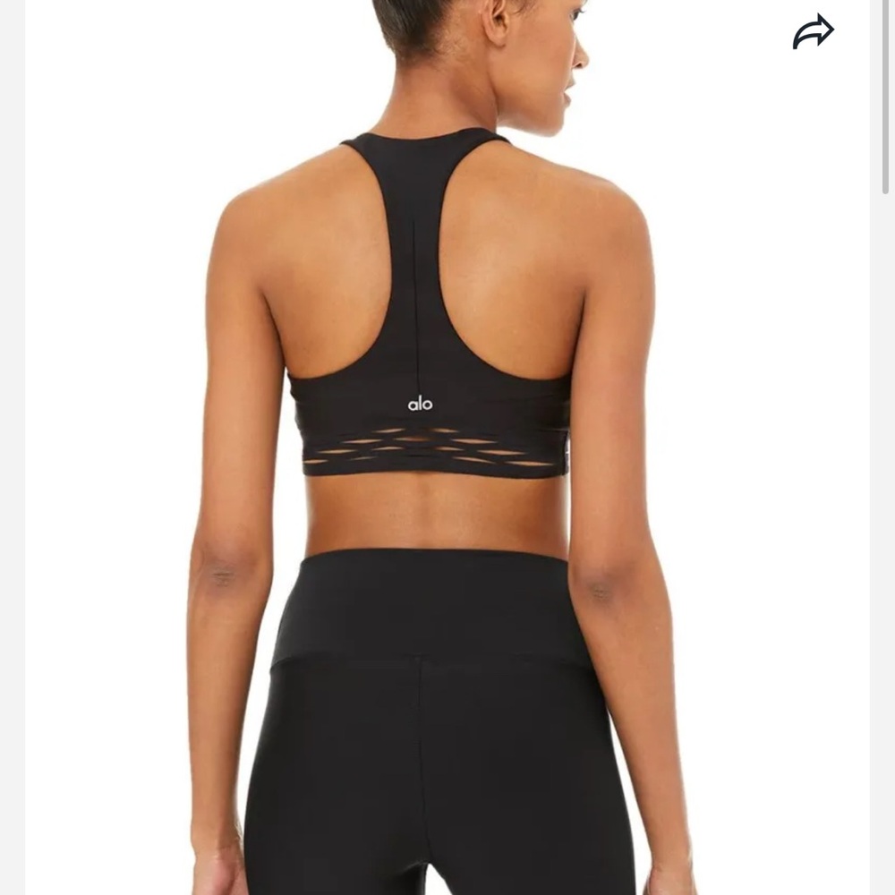 ALO Yoga Women's Black ENDEAR Sports Bra